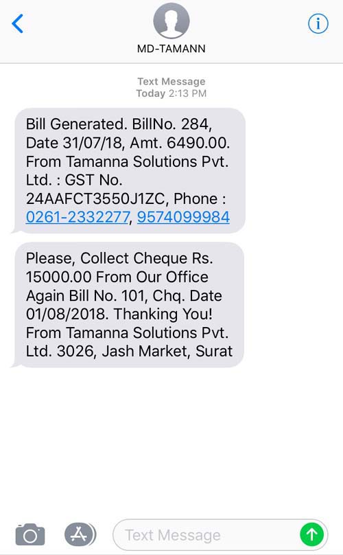 Tamanna SMS Pack <b>INR 3,000/- </b>